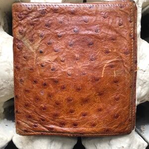 Vintage Bosca ostrich wallet billfold
